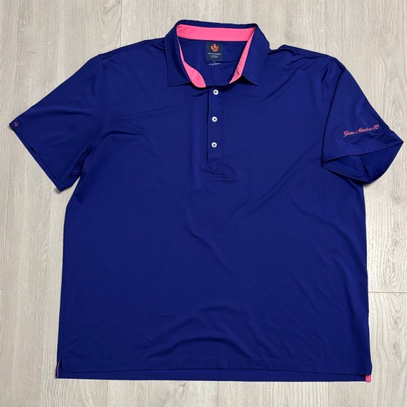 Men’s XXL Donald Ross Golf Performance Polo Shirt Green Meadow Country Club NWOT - Picture 1 of 5